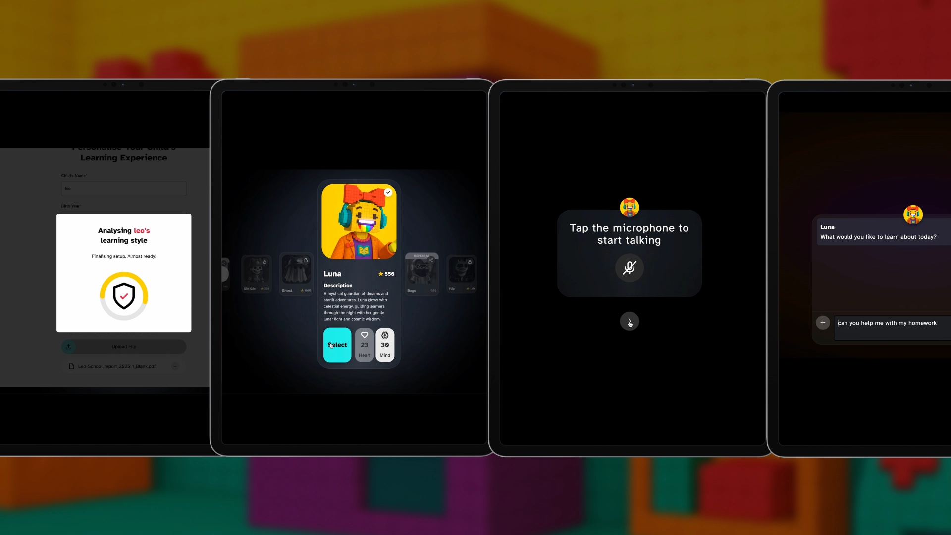 Smart Wiggle onboarding screens.